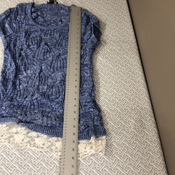 INC Asymmetrical Pointelle-Knit Lace-Hem Large - Picture 5 of 7